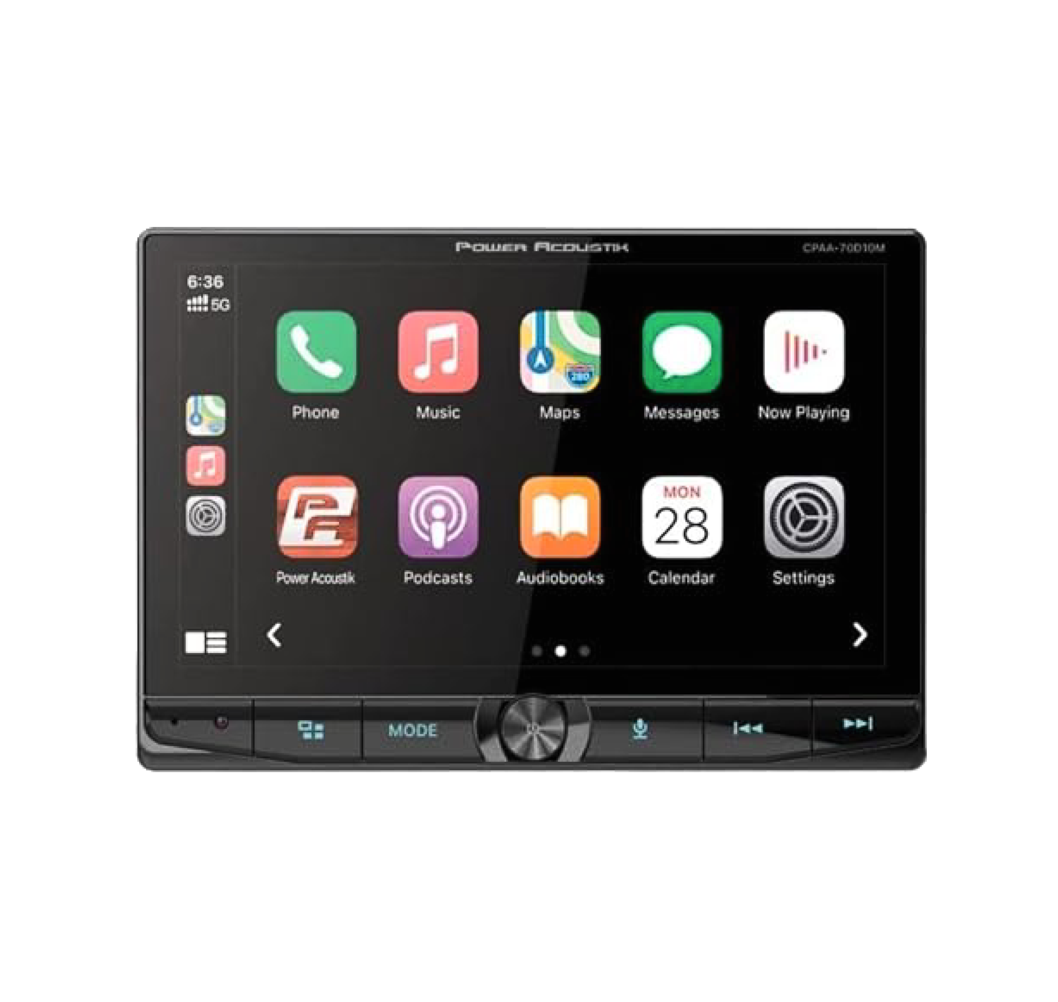 Power Acoustik CPAA‑70D10M | 10.6″ Floating Touchscreen Car Stereo with CarPlay®, Android Auto™ & Adjustable Screen