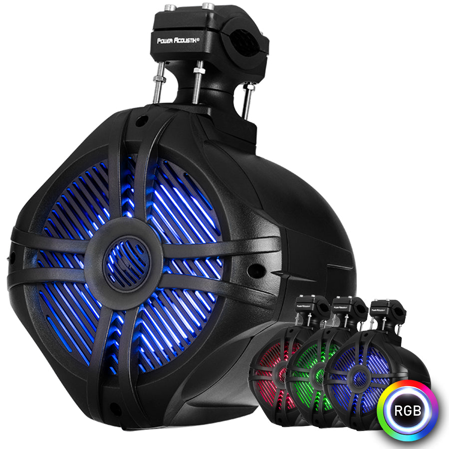 MWT-80BL | 8-Inch Waterproof RGB Lighting Marine Wake Tower