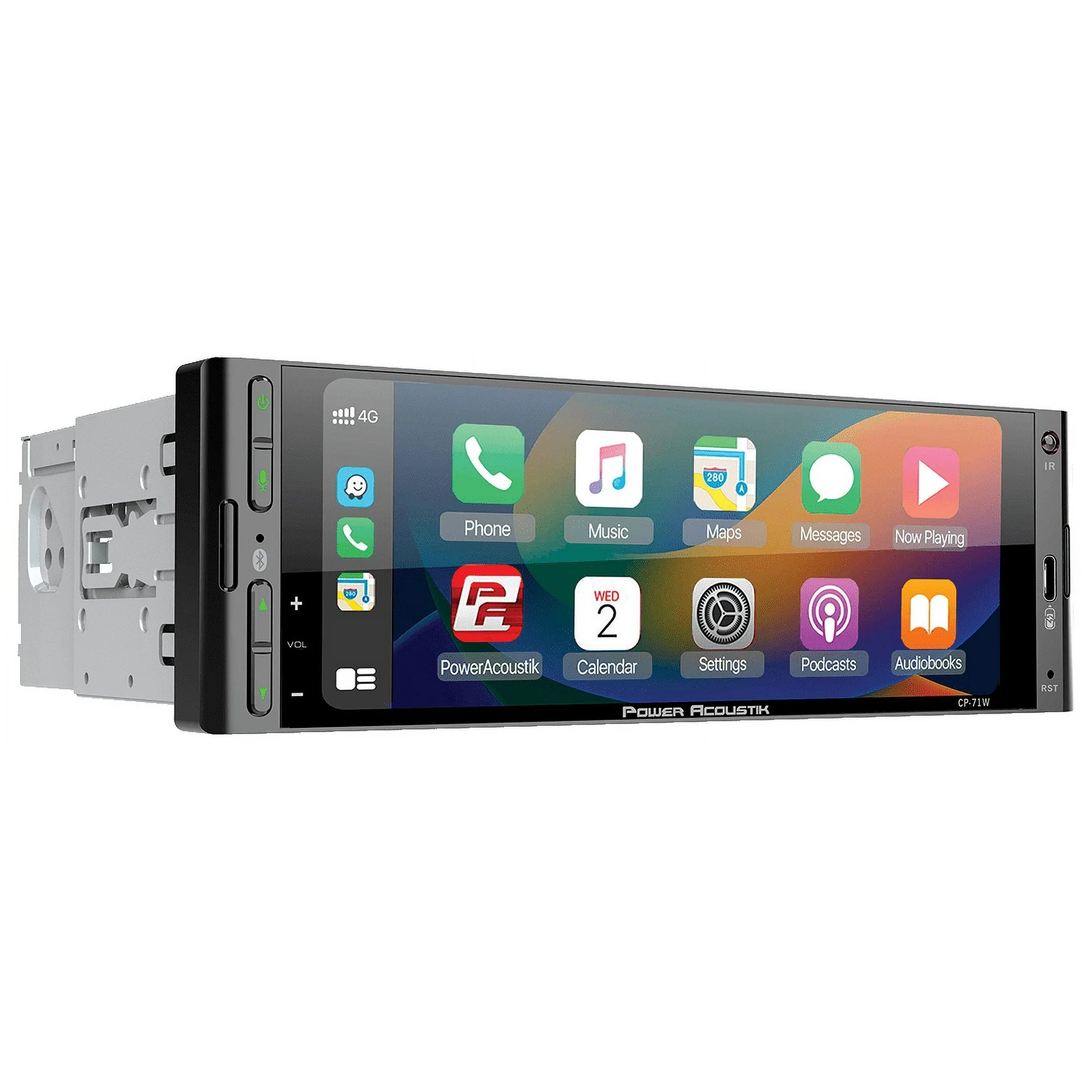 CP-71W | Single DIN 6.5" Color Touchscreen Car Stereo with Bluetooth Connected Apple CarPlay + Android Auto