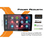 Power Acoustik CPAA‑10MW 10.6″ Floating Touchscreen Head Unit | Wireless CarPlay® & Android Auto™ | Mechless 2-DIN Stereo