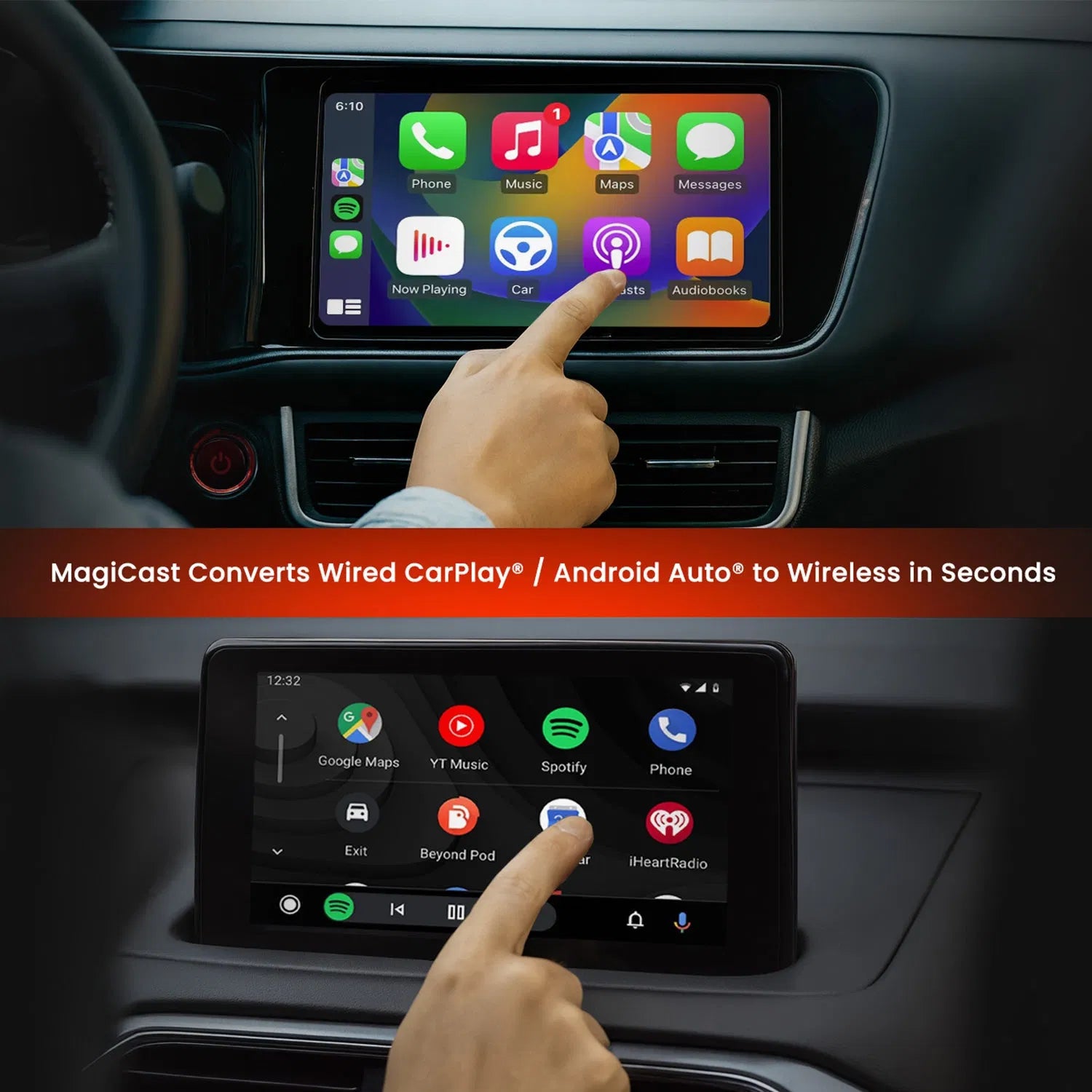 MC-2 MagiCast | Wireless Apple CarPlay & Android Auto Adapter