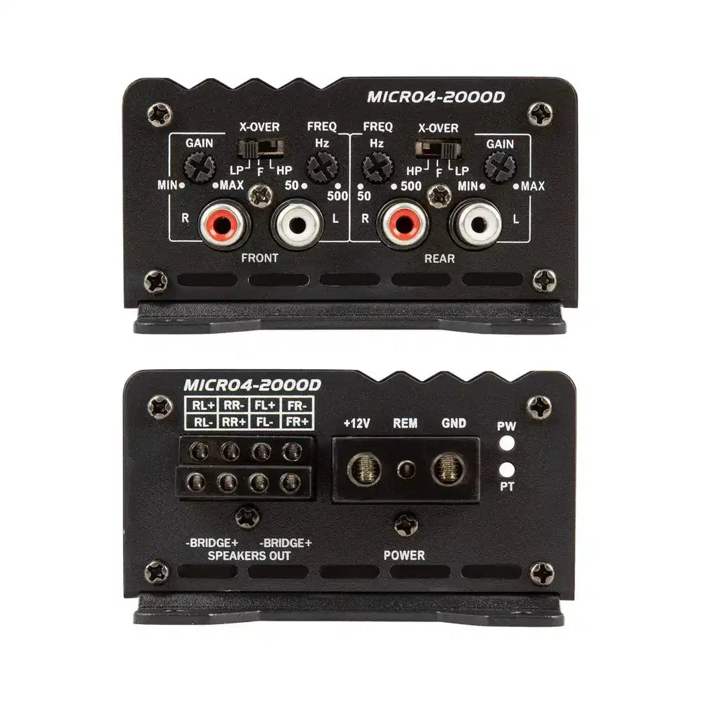 MICRO4-2000D | 2,000W Class D Compact 4-Channel Car Amplifier