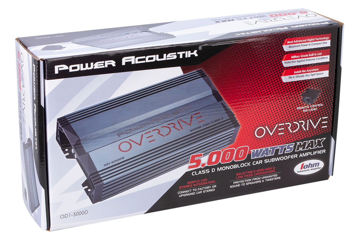 OD1-5000D | 5000W Class D Car Audio Subwoofer Amplifier