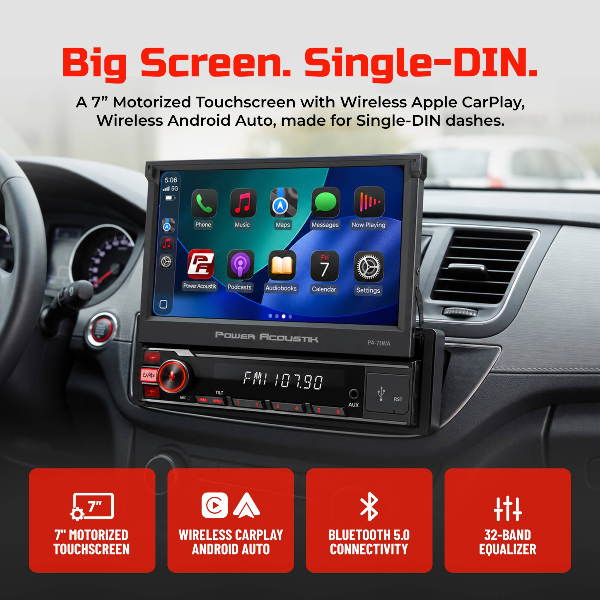 Car touchscreen with wireless carplay
