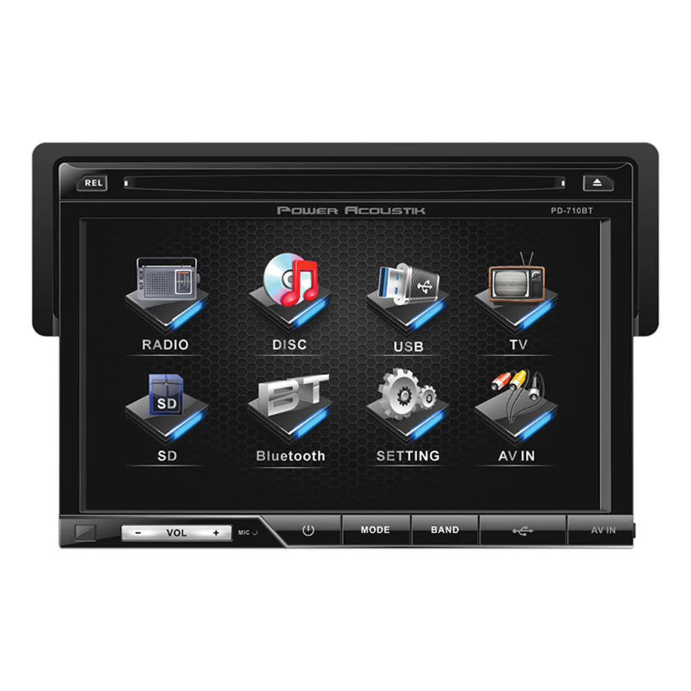 PD-710B | Single-DIN Multimedia Source with Detachable 7-Inch LCD Touchscreen