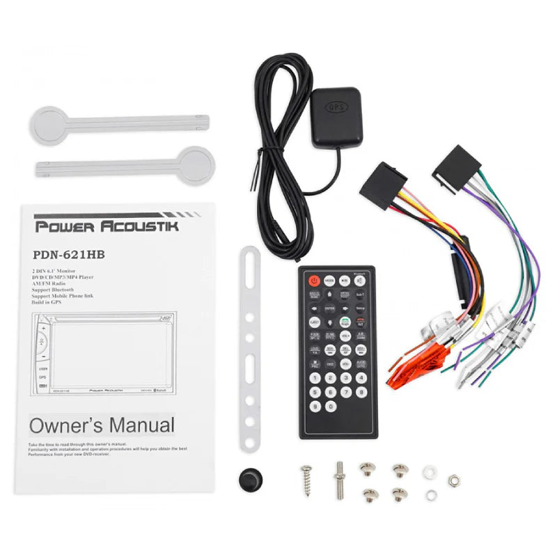 PDN-621HB | Double DIN Bluetooth Navigation Receiver with 6.2-Inch LCD Touchscreen