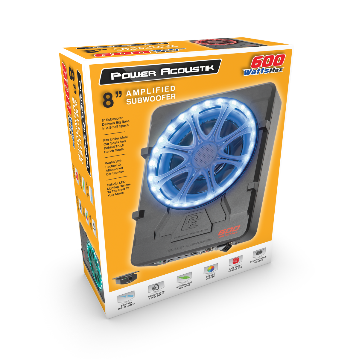 USW-80L | 600W Class D 8-Inch Car Subwoofer Amplifier