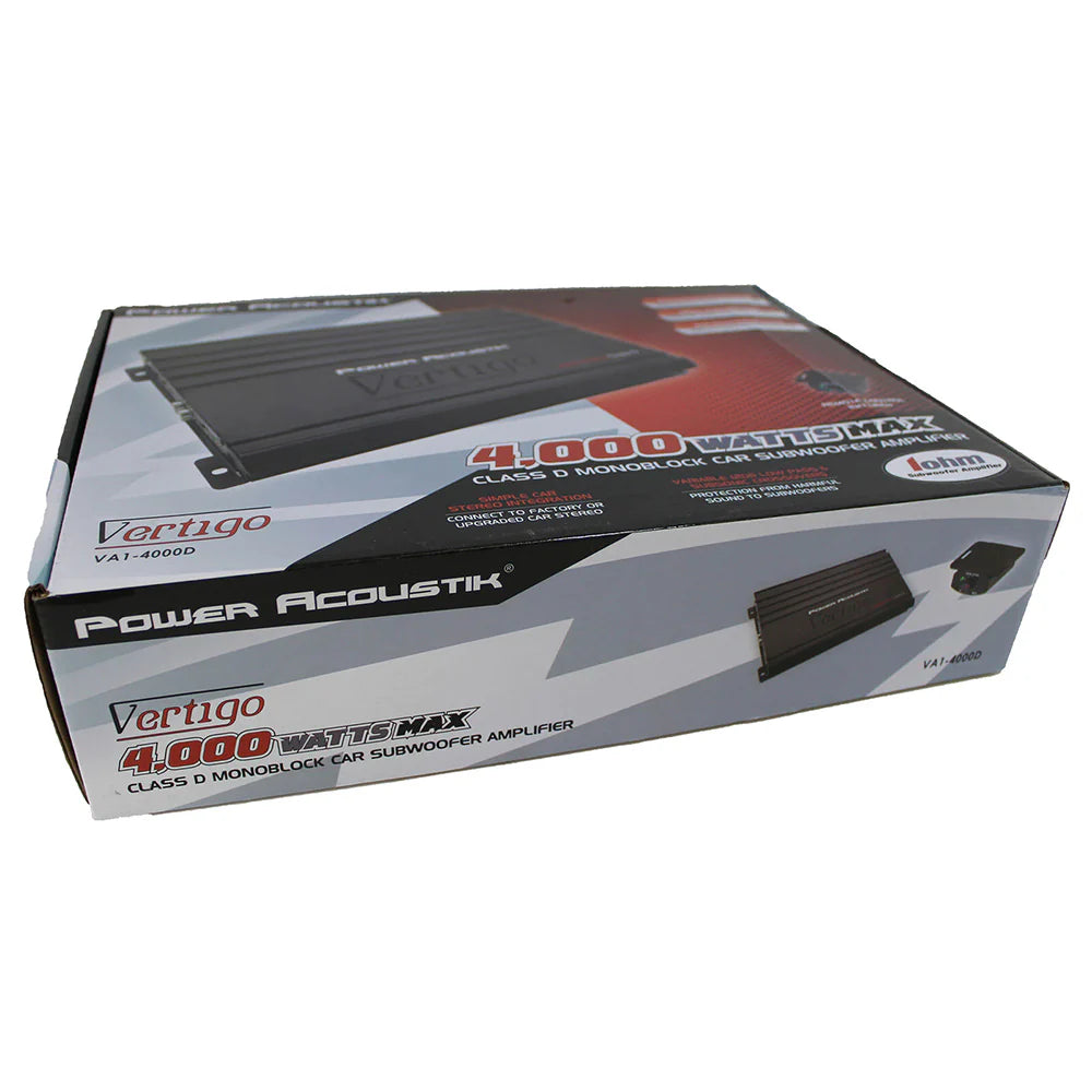 VA1-4000D | 4000W Class D 1 Channel Car Subwoofer Amp, Monoblock Amplifier