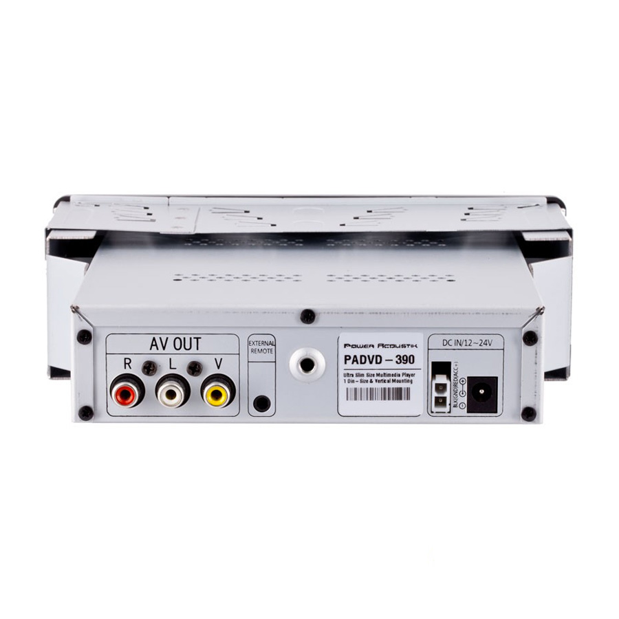 Power Acoustik PADVD-390 SINGLE DIN DVD/32GB SD/USB ON SCREEN DISPLAY A/V 
