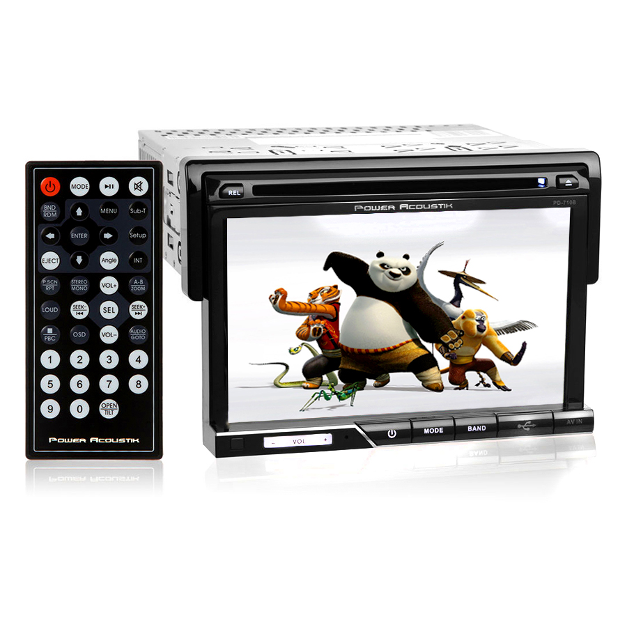 Power Acoustik PDR-780 Single Din Digital Media Receiver with Motorized Flip-Up 7-Inch LCD Touch Screen Discontinued by Manufacturer 